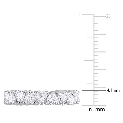 Moissanite Heart Eternity Band