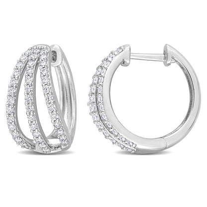 Triple Row Hoop Earrings