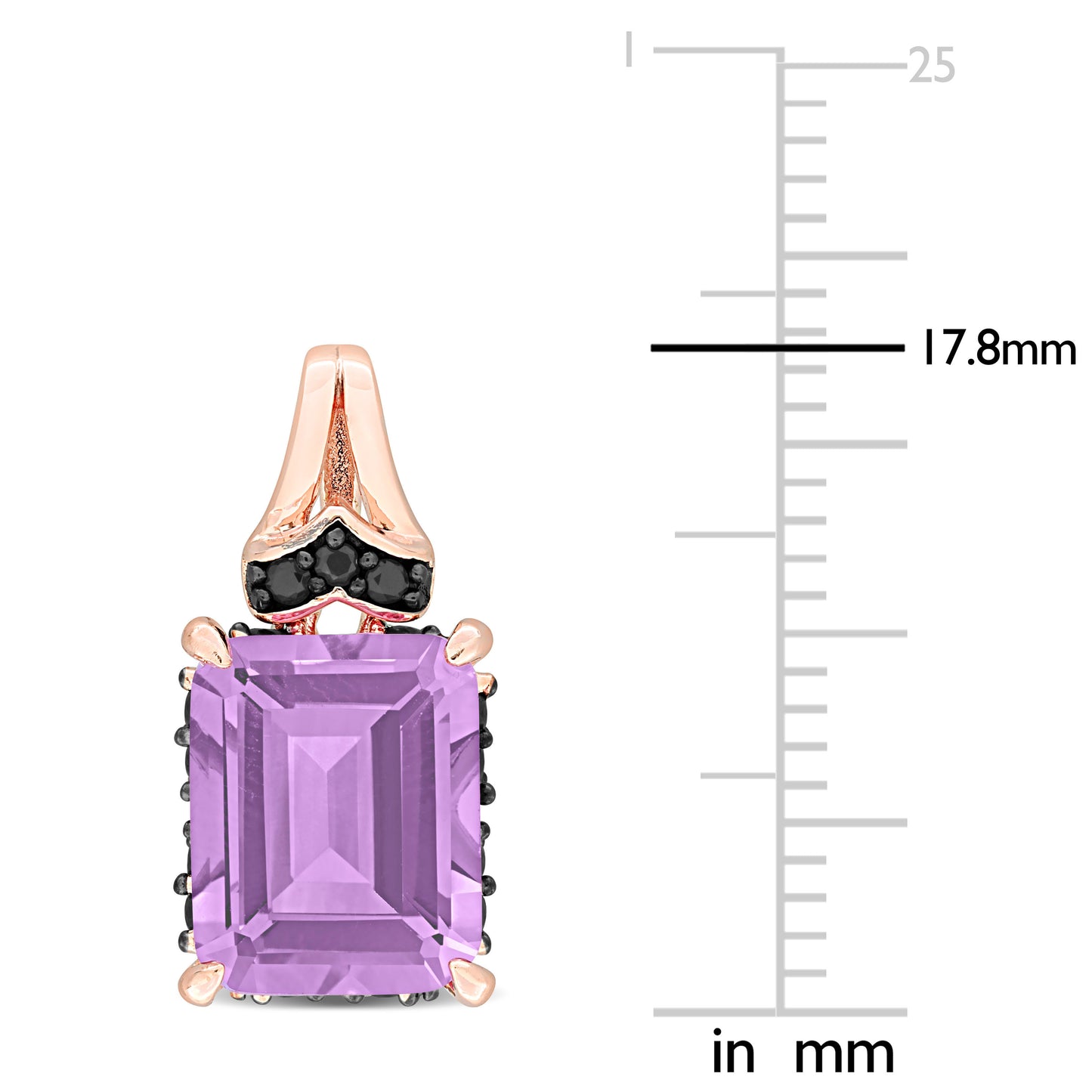 6 3/4 ct TGW Rose de france black sapphire fashion earrings pink silver
