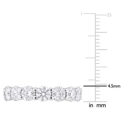 5 1/2 ct Dew created moissanite-white eternity ring silver