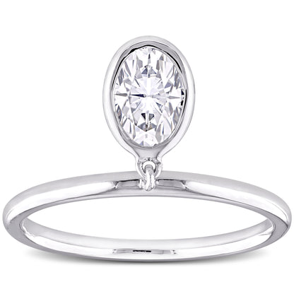 Moissanite Drop Ring