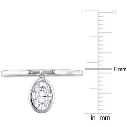 Moissanite Drop Ring