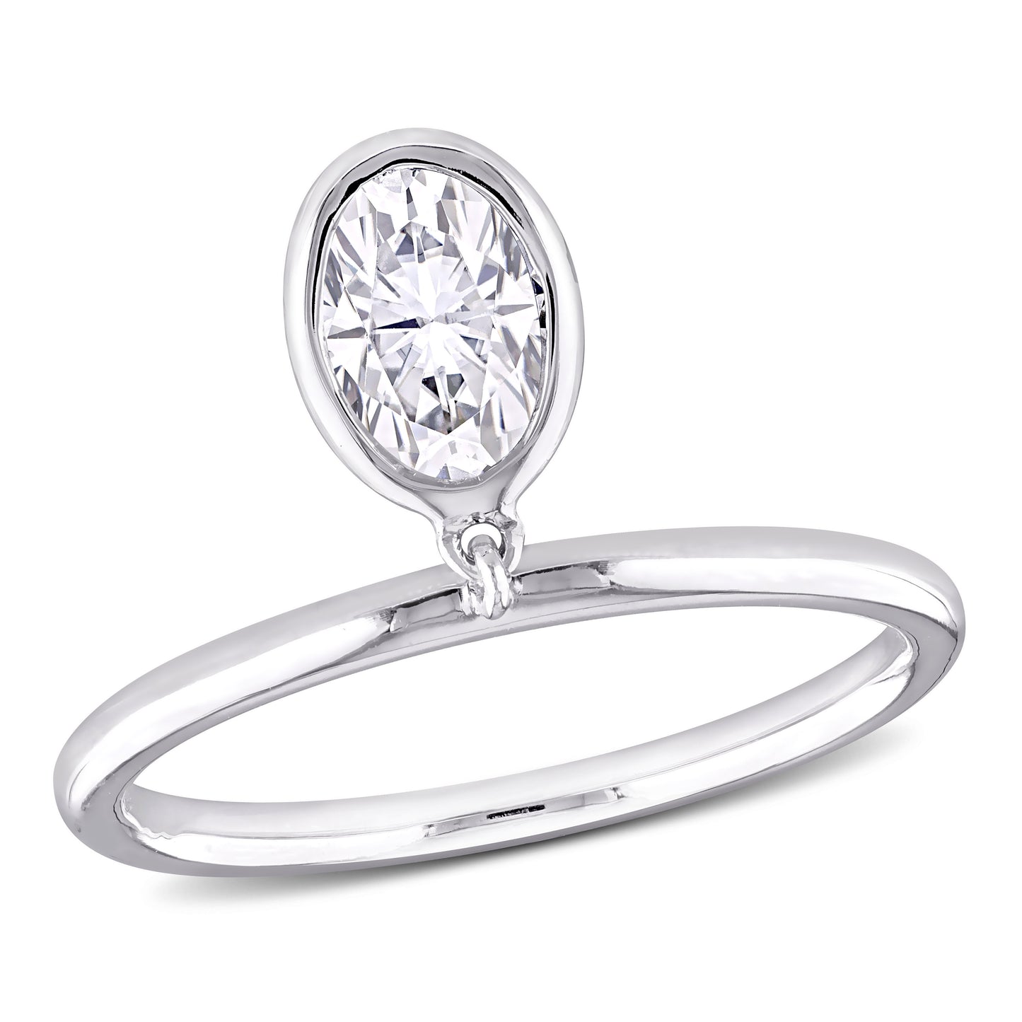 Moissanite Drop Ring