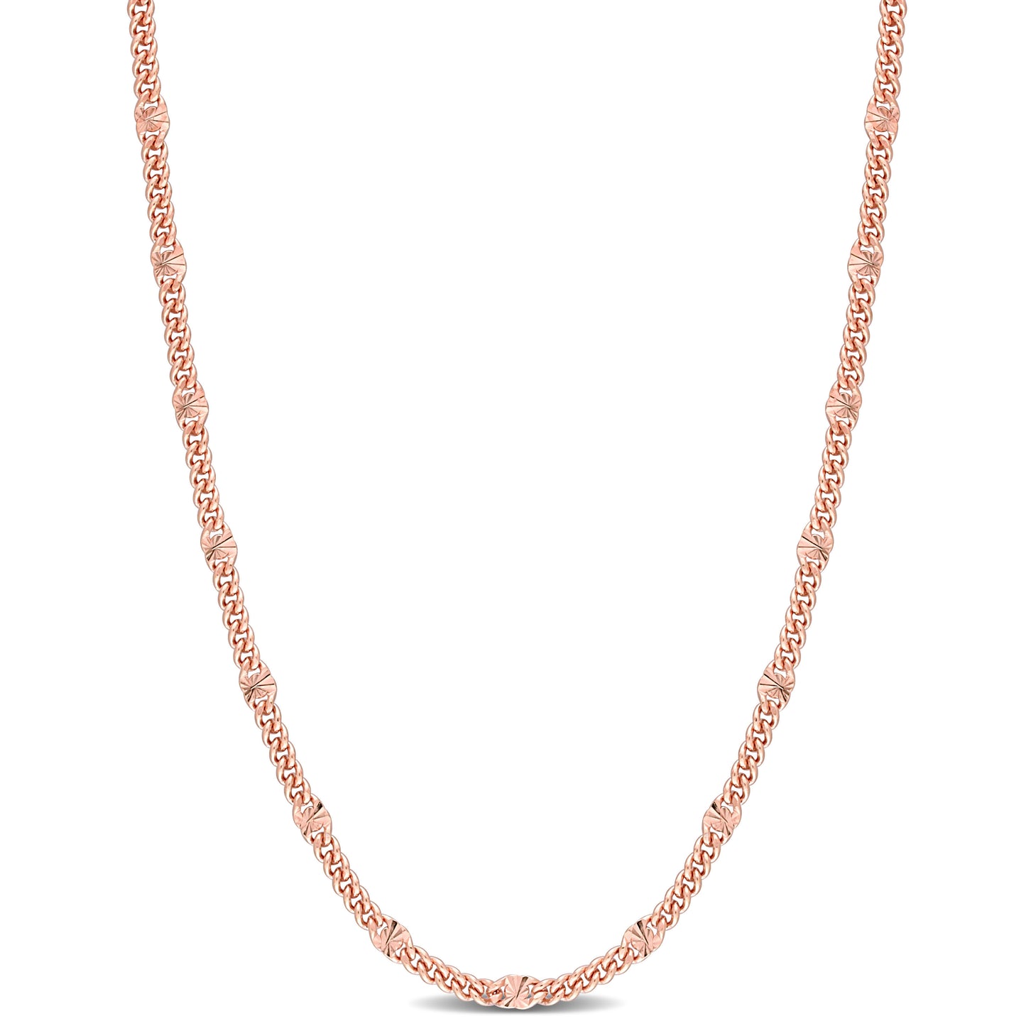 1.6MM Fancy curb link necklace 16"